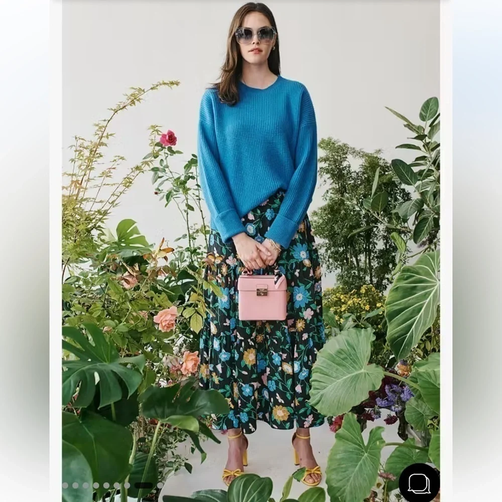 New KATE SPADE Floral Garden Cloqué Skirt 🌸 Sz Small NWT